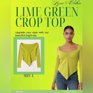 Lime Green Crop Top